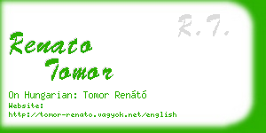 renato tomor business card