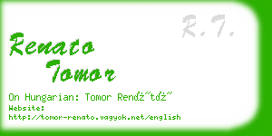 renato tomor business card